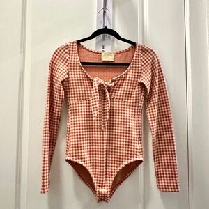 Gingham Long Sleeve Bodysuit